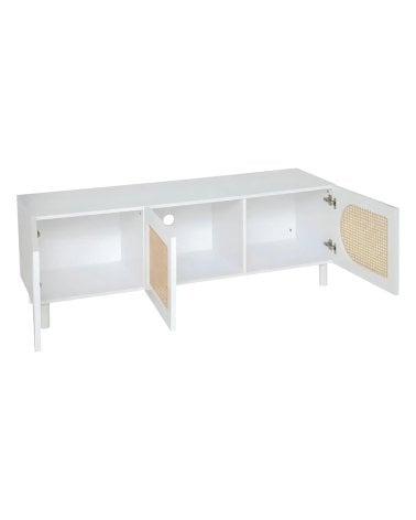 Mueble de TV Cannage con 3 Puertas Abatibles