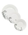 Vajilla Blanca Floral de 18 Piezas