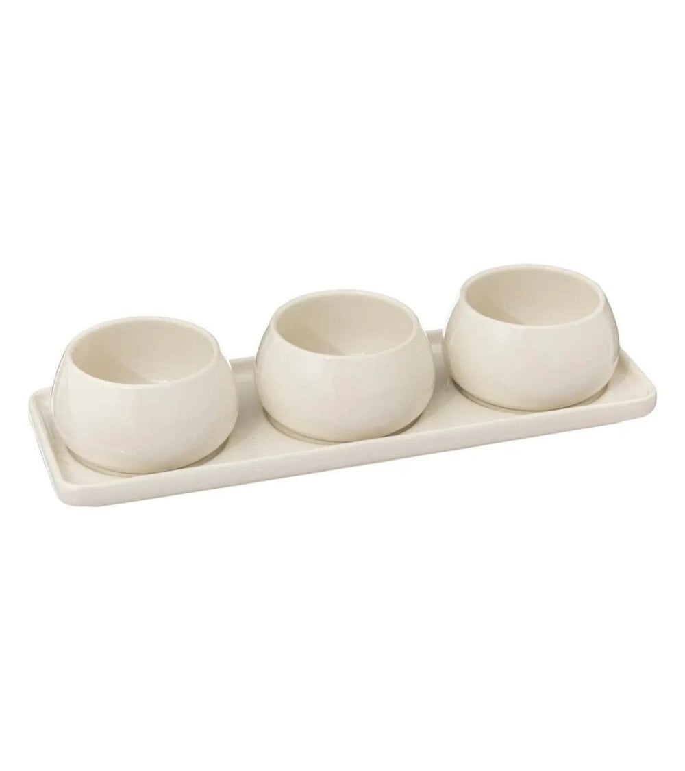 Set de Cuencos y Bandeja para Servir Aperitivos