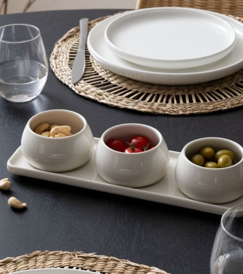 Set de Cuencos y Bandeja para Servir Aperitivos