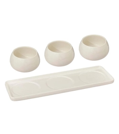 Set de Cuencos y Bandeja para Servir Aperitivos