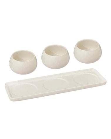 Set de Cuencos y Bandeja para Servir Aperitivos