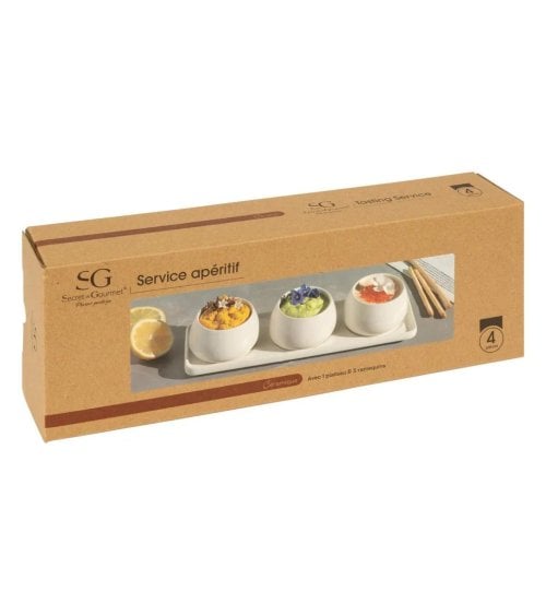 Set de Cuencos y Bandeja para Servir Aperitivos