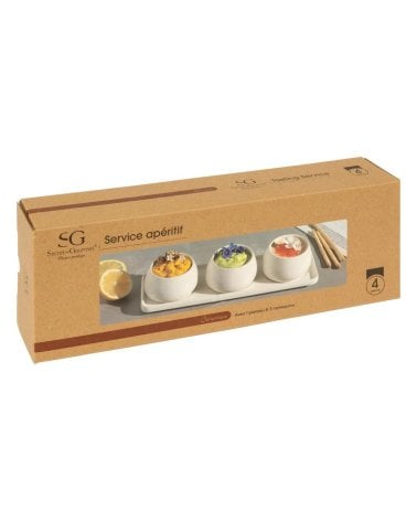 Set de Cuencos y Bandeja para Servir Aperitivos