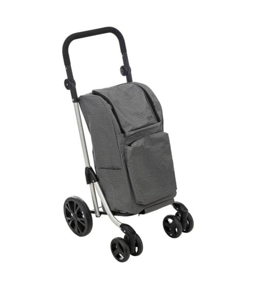 Carro de Compra Gris de 4 Ruedas