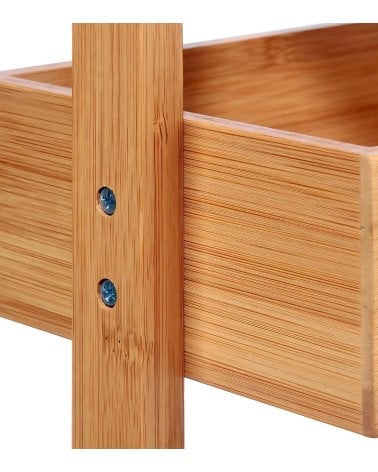 Estantería de Bambú Estrecha de 4 Niveles