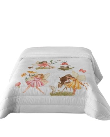 Edredón Nórdico Infantil Flora de Tacto de Plumas
