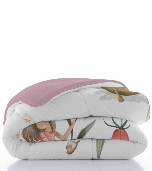 Edredón Nórdico Infantil Flora de Tacto de Plumas