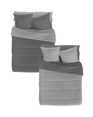 Edredón Nórdico Bicolor de Tacto de Plumas