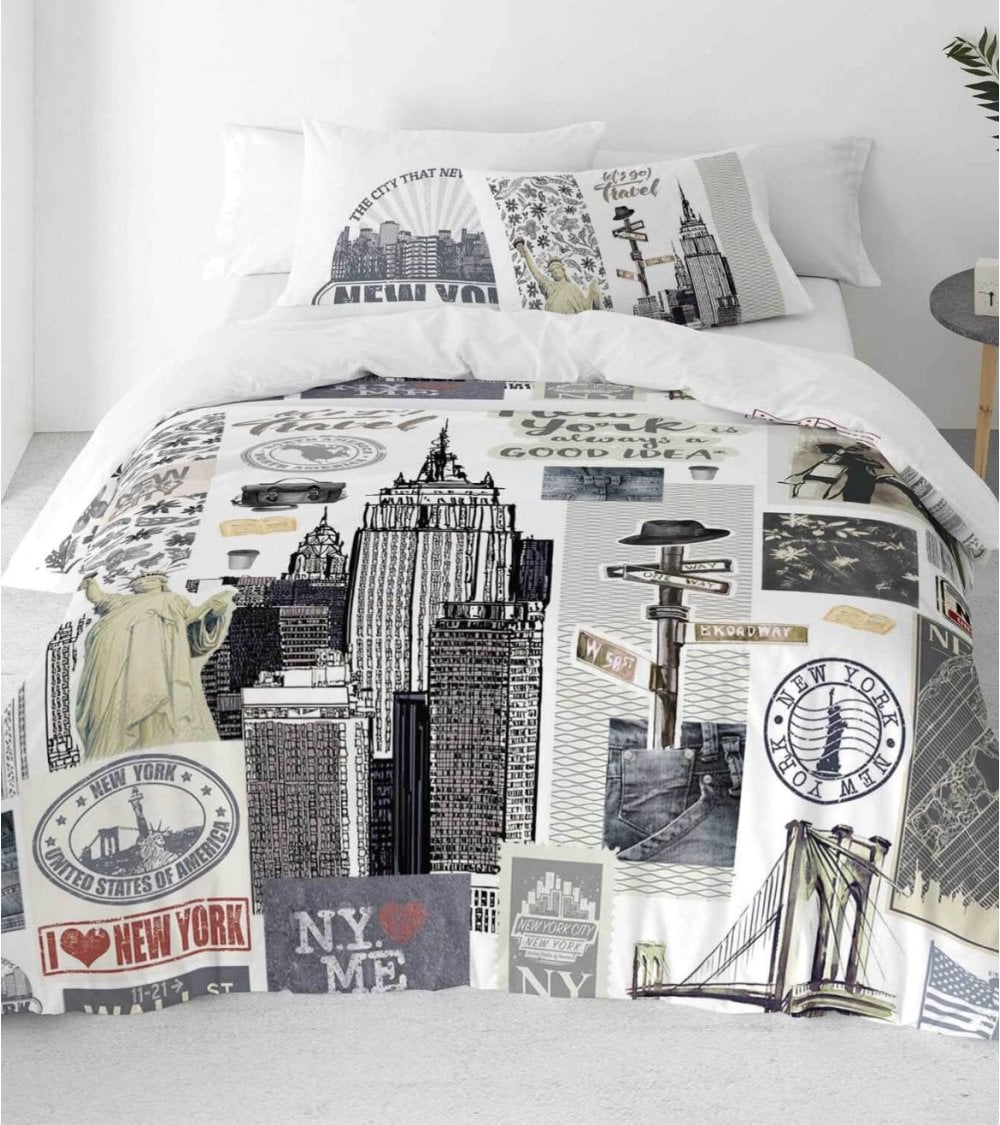 Funda Nórdica NY Travel con Funda de Almohada