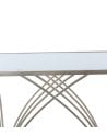 Consola Elegante con Arco de Metal y Tablero Espejo