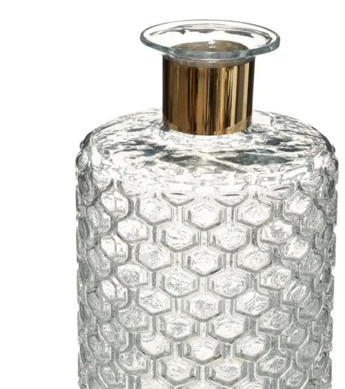 Jarrón Suite de Cristal con Relieve Elegante