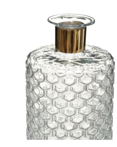 Jarrón Suite de Cristal con Relieve Elegante