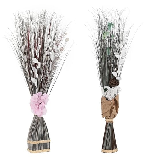 Ramo en Fibra de Coco Artificial para Interior en Rosa y Turquesa