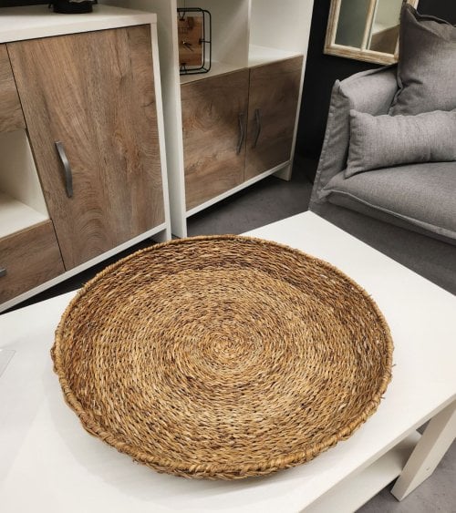 Bandeja de Yute Circular para Centro de Mesa