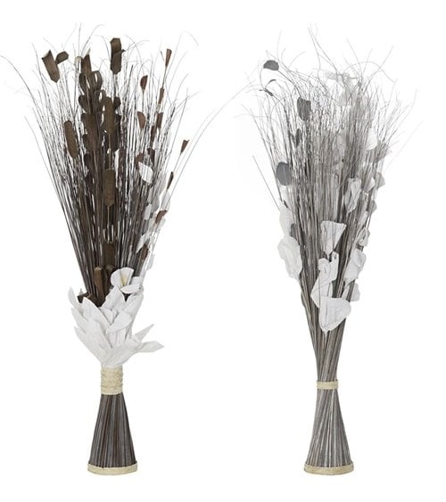 Ramo en Fibra de Coco Artificial para Interior Marrón y Gris