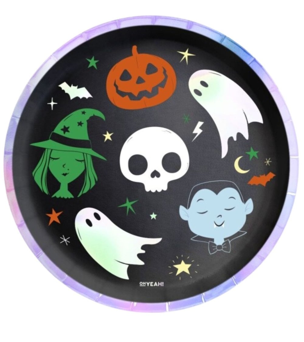 Set de 6 Platos Desechables para Halloween de Cartón