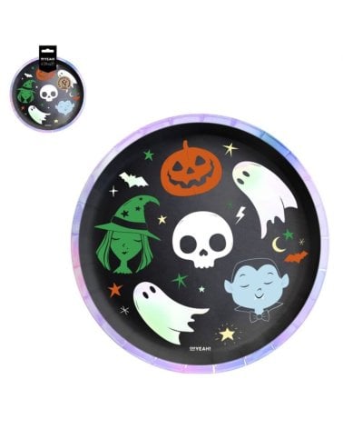 Set de 6 Platos Desechables para Halloween