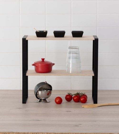 Estantería de 2 Niveles para Ordenación de Cocina