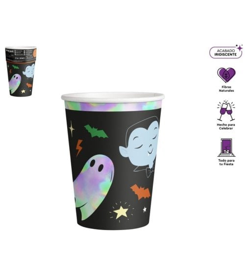 Set de 6 Vasos Desechables para Halloween