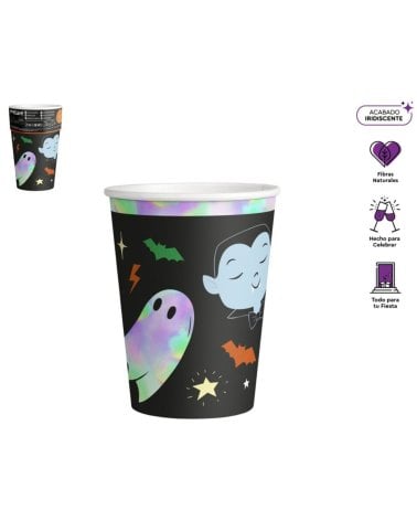 Set de 6 Vasos Desechables para Halloween