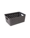 Cesta Rectangular de Plástico con Diseño de Círculos