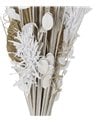 Ramo de Flor Seca Artificial para Interior Blanco y Gris