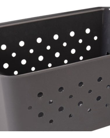 Cesta Rectangular de Plástico con Diseño de Círculos