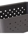 Cesta Rectangular de Plástico con Diseño de Círculos
