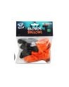 Set 12 Globos en Color Naranja y Negro de Halloween