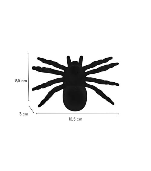 Set de 2 Arañas Peludas de Plástico de Halloween