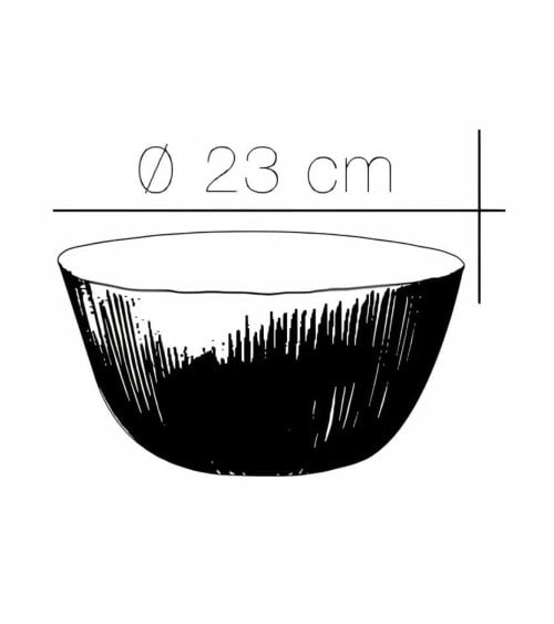 Ensaladera Blanca Coconut de Vidrio Opal