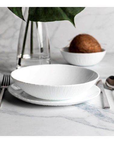 Ensaladera Blanca Coconut de Vidrio Opal