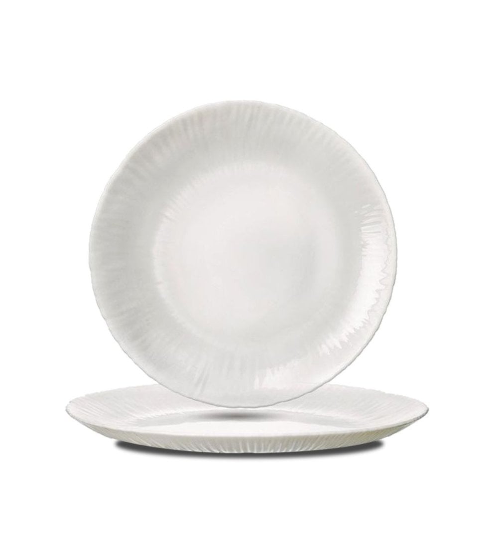 Plato de Postre Blanco Coconut de Vidrio Opal