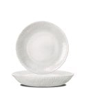 Plato Hondo Blanco Coconut de Vidrio Opal