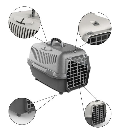 Transportin de Mascotas Nomade Gris