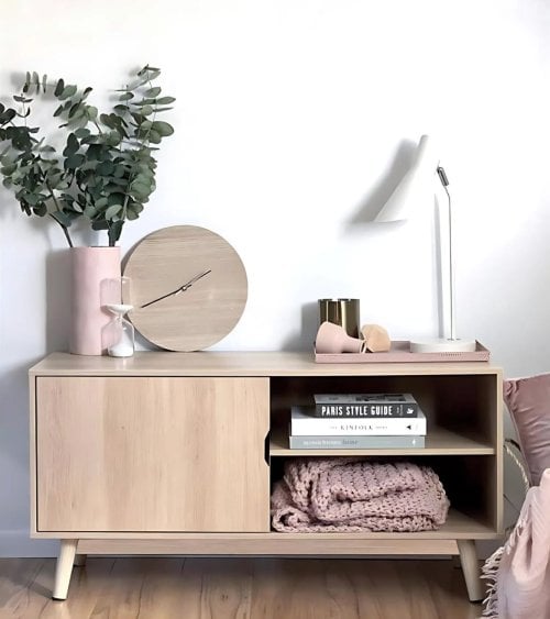 Mueble de TV Flip de Madera Clara