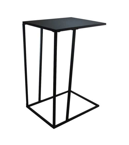 Mesa Auxiliar Cuadrada Negra de Metal