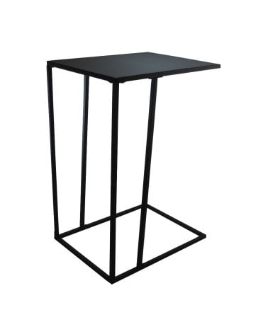 Mesa Auxiliar Cuadrada Negra de Metal