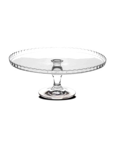 Plato de Repostería Alto con Borde de Pie