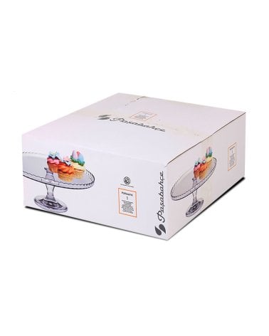 Plato de Repostería Alto con Borde de Pie