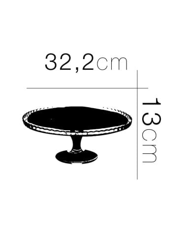 Plato de Repostería Alto con Borde de Pie