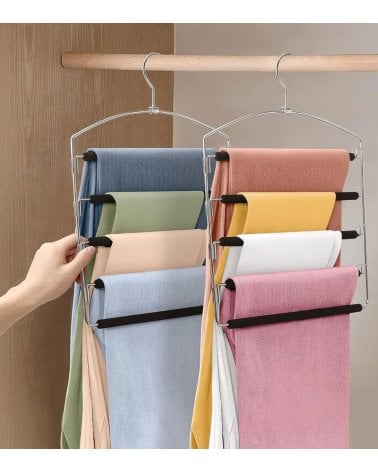 Perchas de Metal con Barras para Pantalones