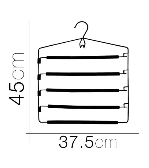 Perchas de Metal con Barras para Pantalones