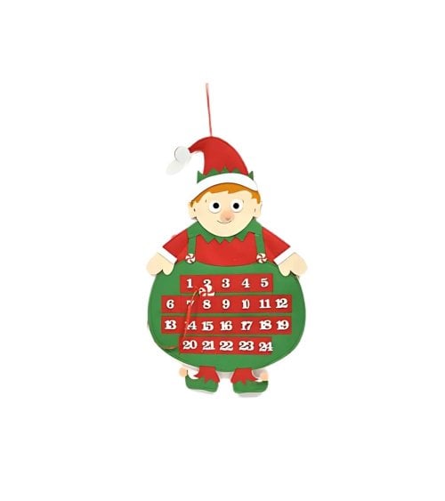 Calendario de Adviento Elfo de Fieltro