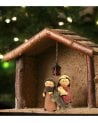 Santa Familia con Burro de Cerámica