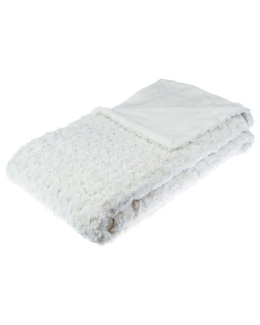 Manta Plaid Flores de Borreguillo