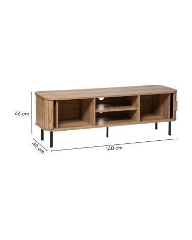 Mesa de TV Colva con 2 Puertas Correderas