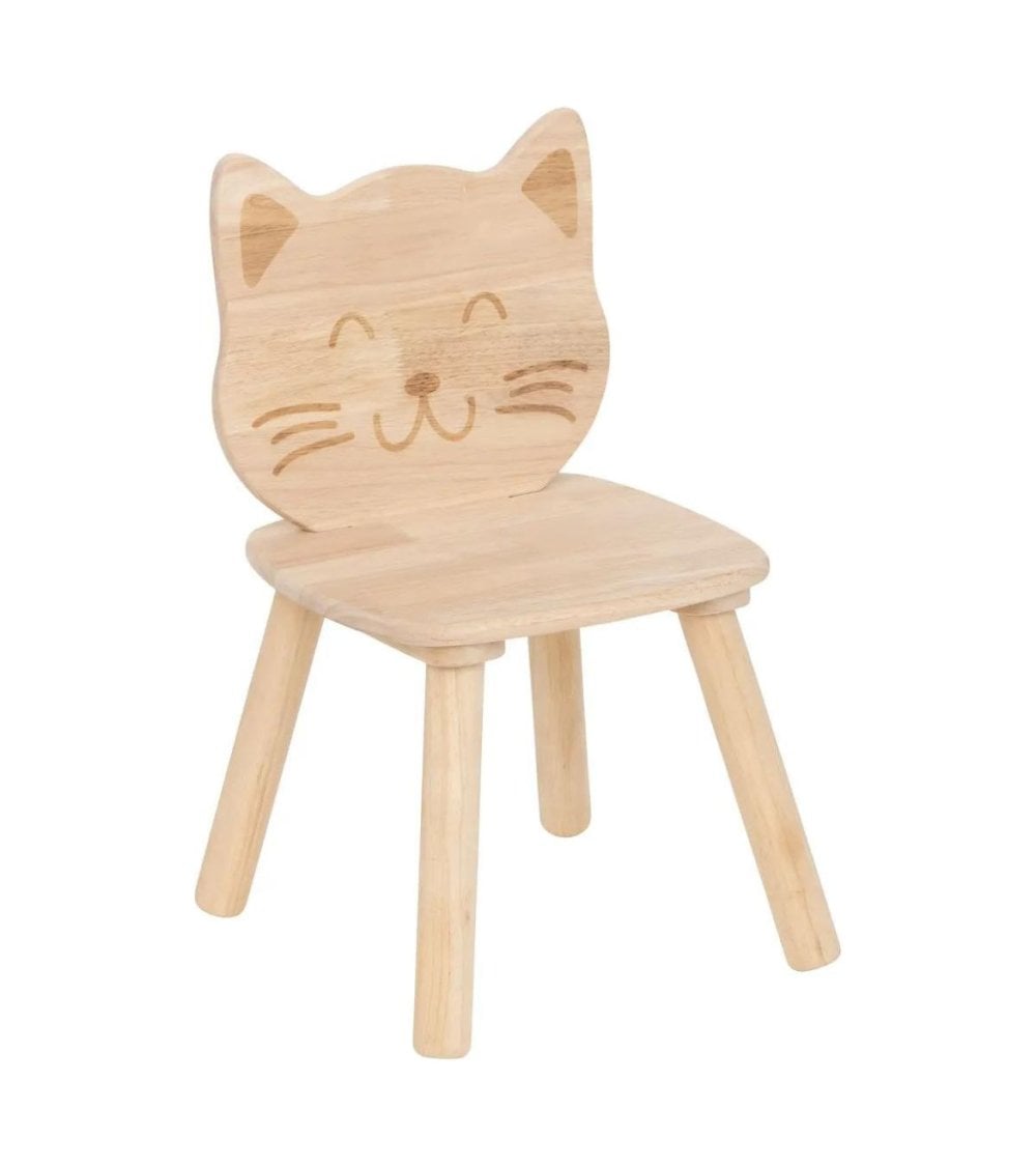 Silla Infantil Gato de Madera