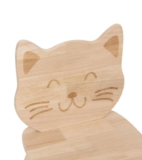 Silla Infantil Gato de Madera
